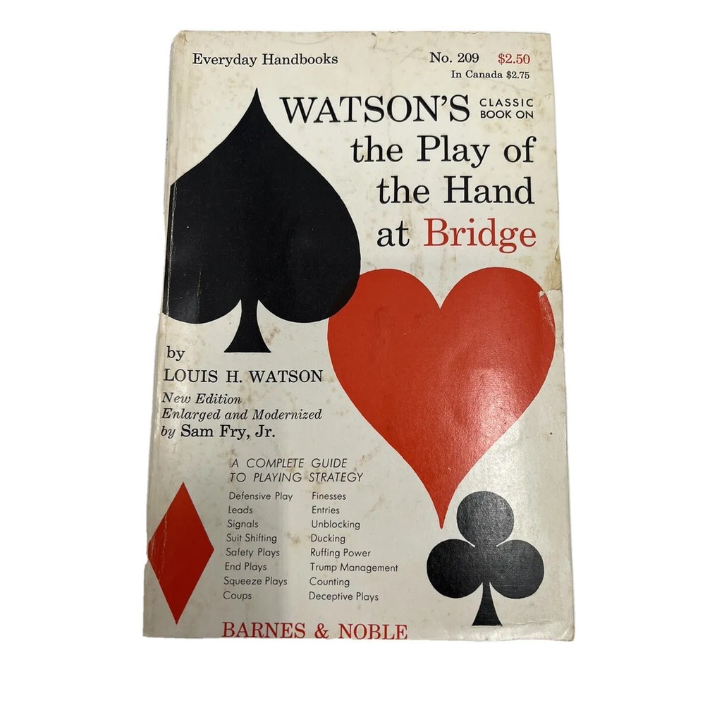 Vintage Watson's Classic Book on the Play of the Hand at Bridge Louis H. Watson